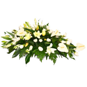 CENTRO COMPLETO FLOR VARIADA COLOR BLANCO